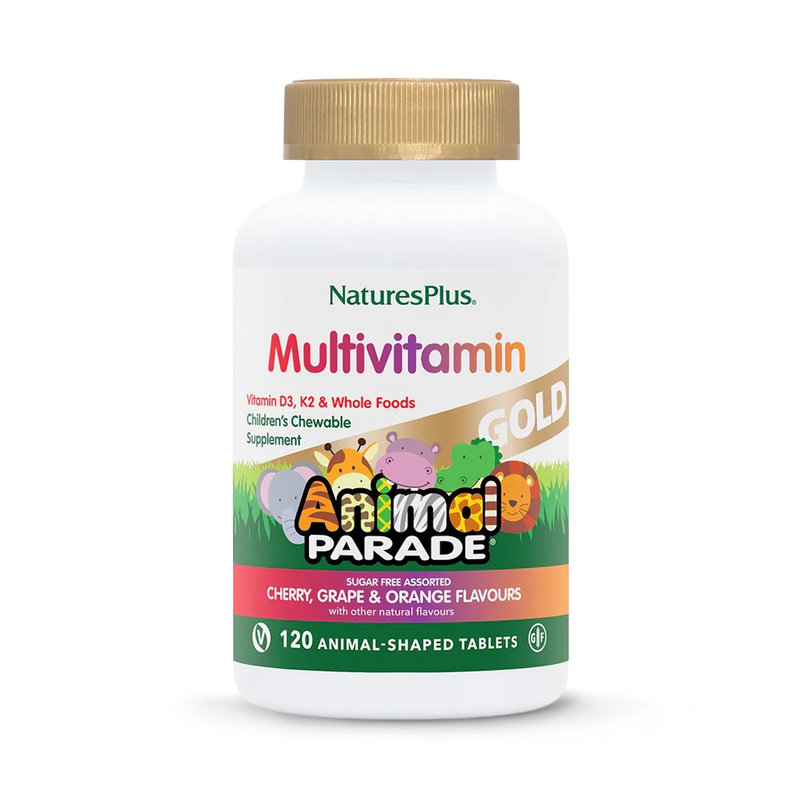NaturesPlus Animal Parade Gold children's multivitamin chewables 120 count - British product