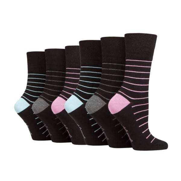 Gentle Grip 6 Pack Ladies Non Elastic Bamboo Socks