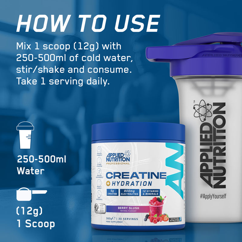 Applied Nutrition Creatine+ Hydration Berry 300g (British brand)
