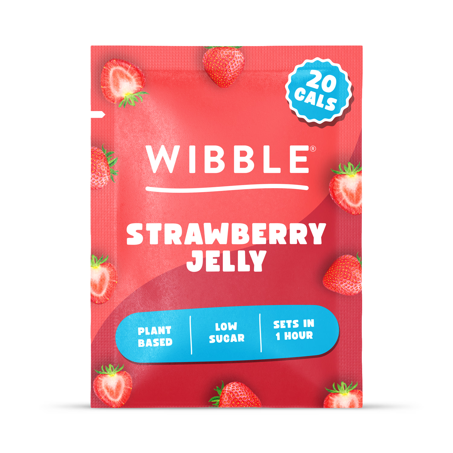 Wibble strawberry vegan jelly crystals 57g (British brand)