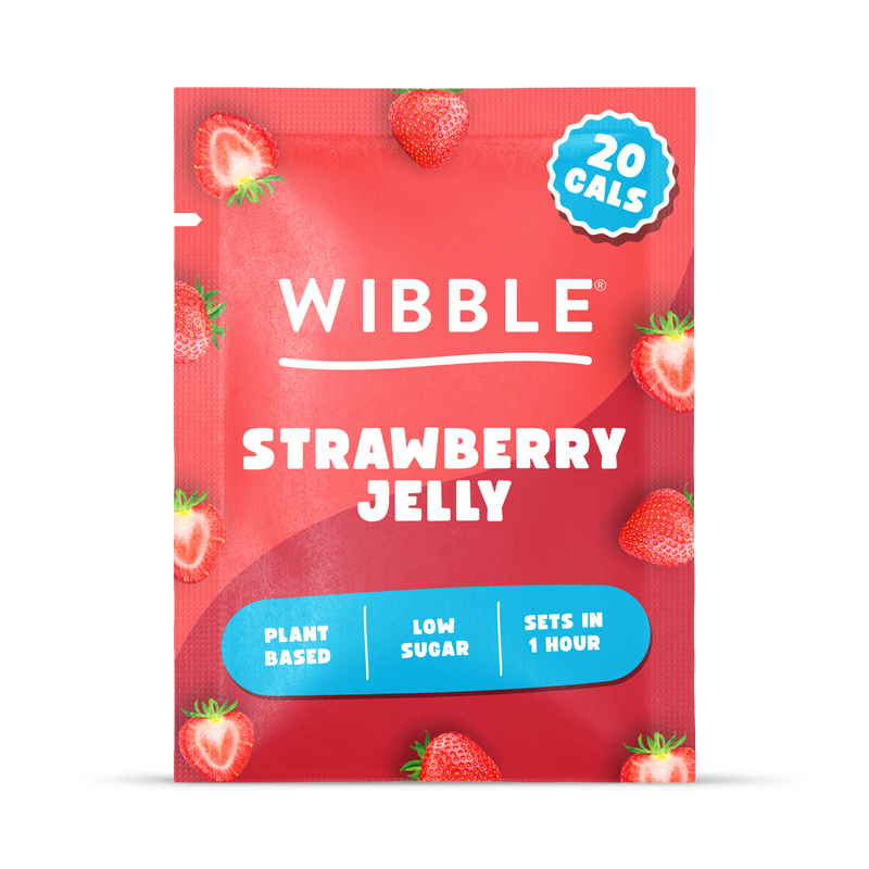 Wibble strawberry vegan jelly crystals 57g (British brand)