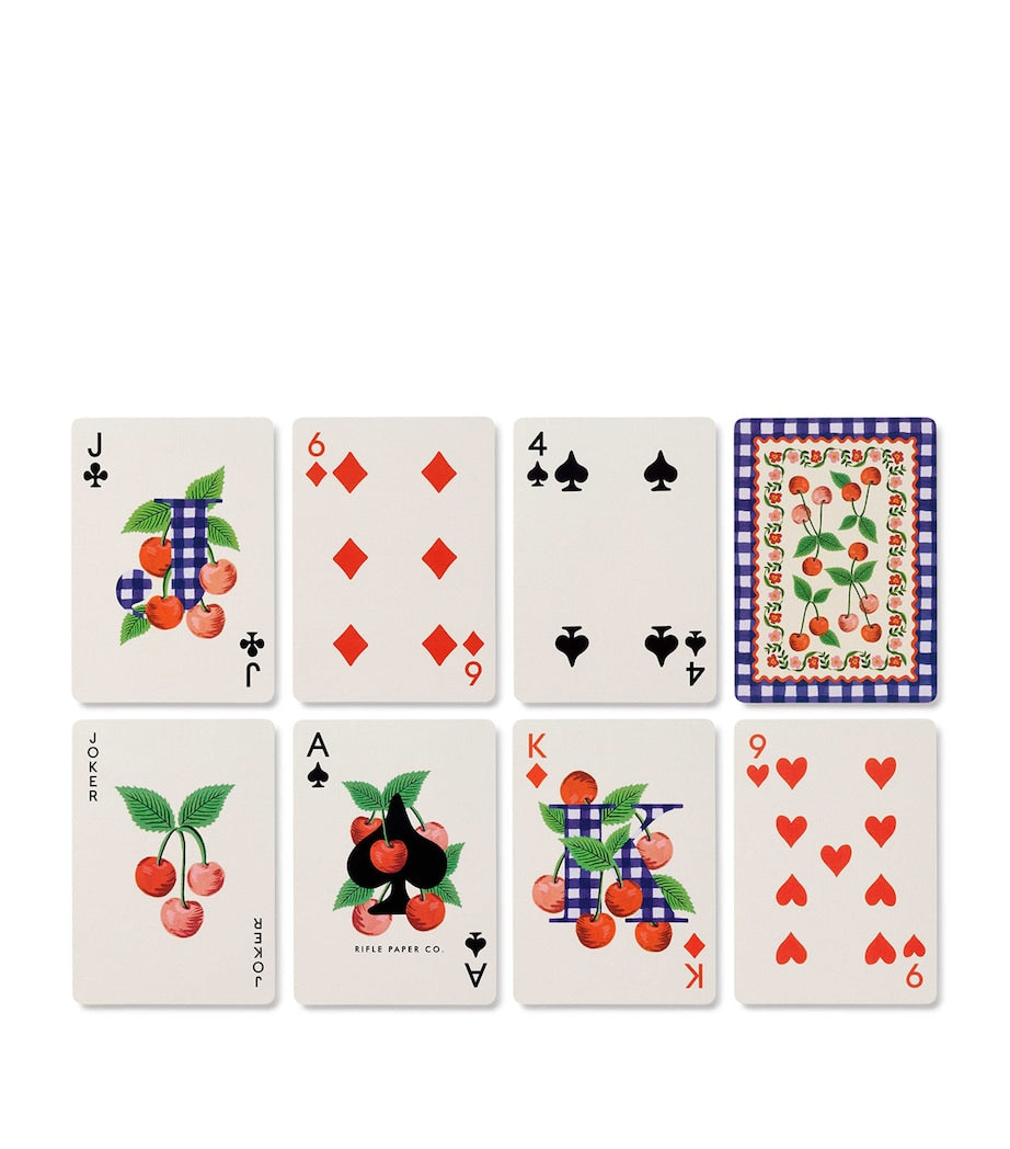 Rifle Paper Co. picnic-themed playing cards set with two decks, imported from the UK
