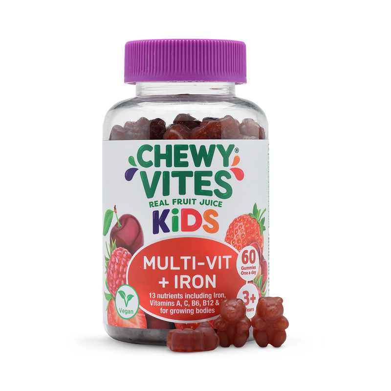 Chewy Vites multivitamin gummies strawberry flavour with iron 60 gummies - British product