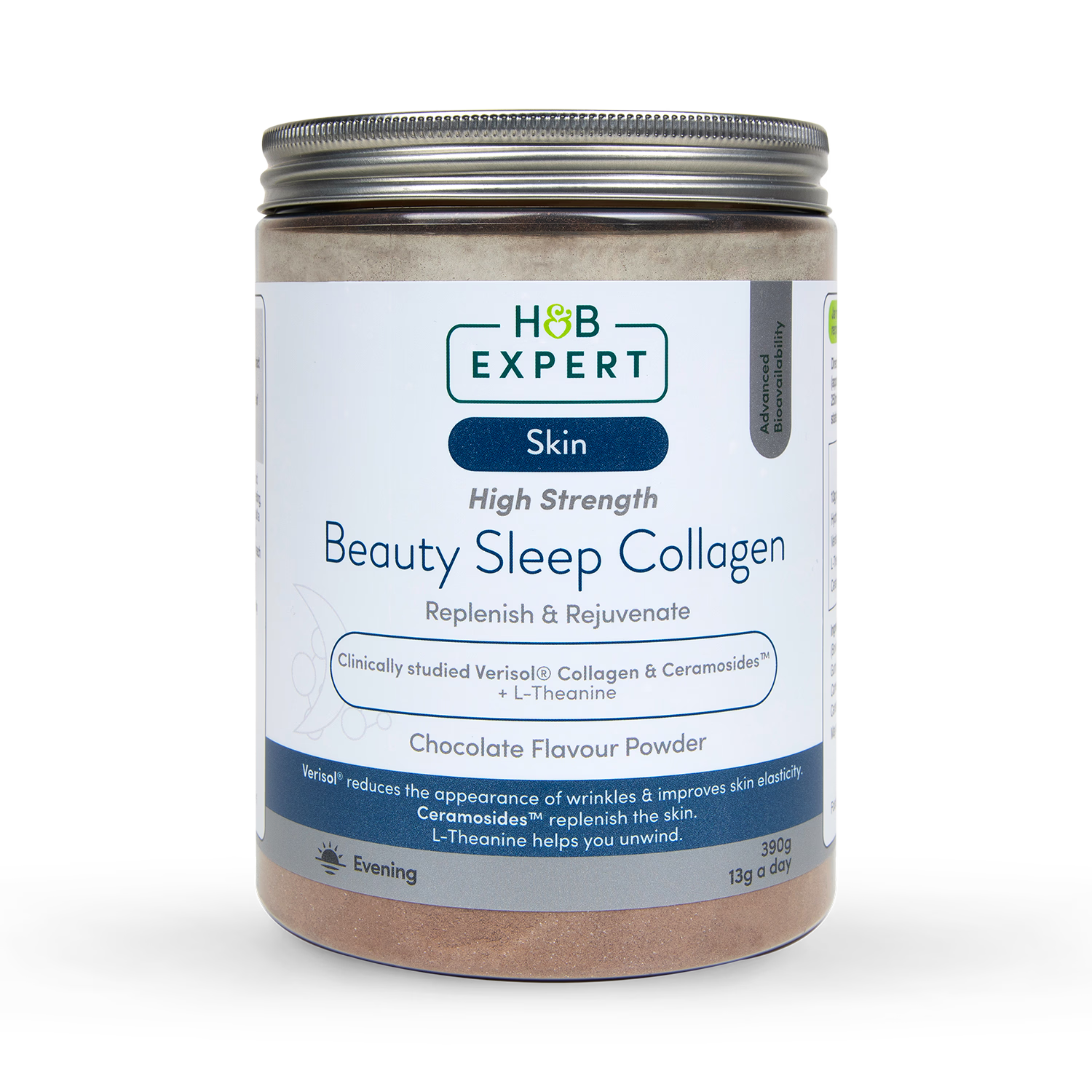 Holland & Barrett Sleep Collagen Chocolate Powder 306g, UK version