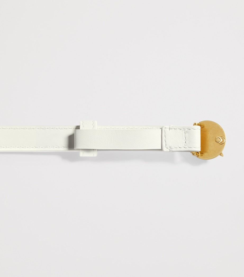 Bottega Veneta Nappa leather belt with sculptural buckle (British brand)