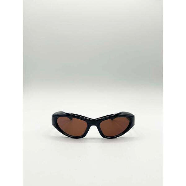 SVNX Star Racer black frame brown lens sunglasses (British brand)