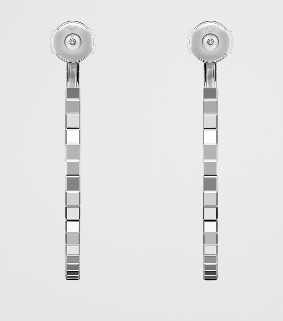 Chopard Ice Cube hoop earrings in white gold, imported from the UK