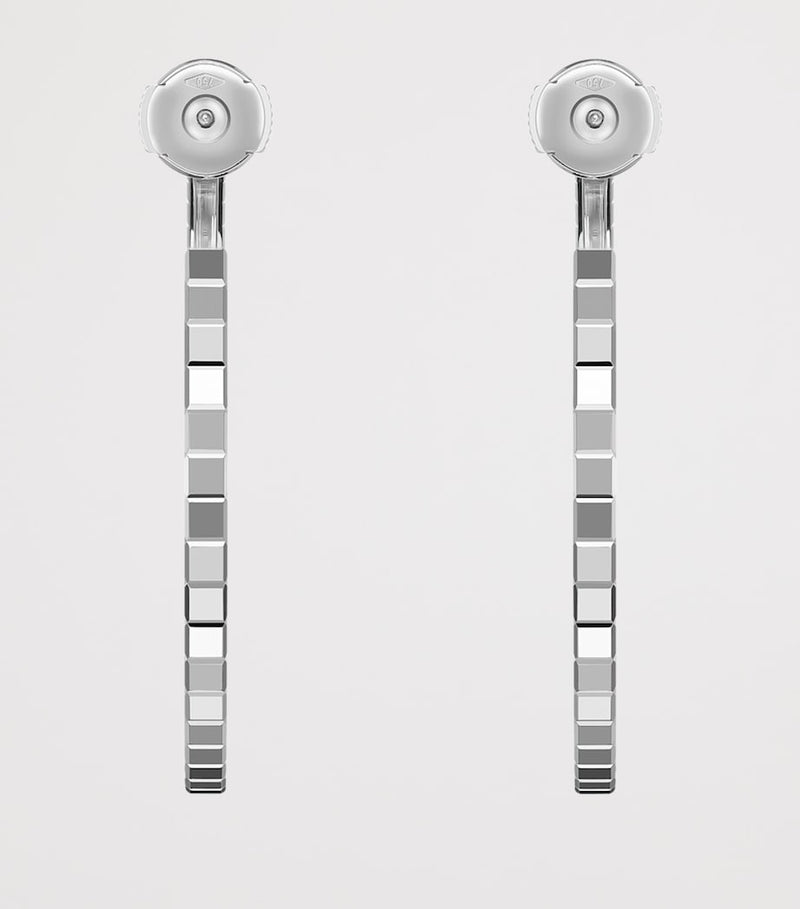 Chopard Ice Cube hoop earrings in white gold, imported from the UK