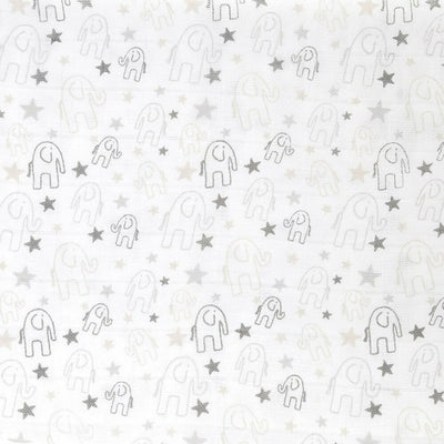 Superdrug Ziggle Cotton Muslin Square Grey Elephants Baby 80x80cm - اشترِ عبر الإنترنت من McGrocer