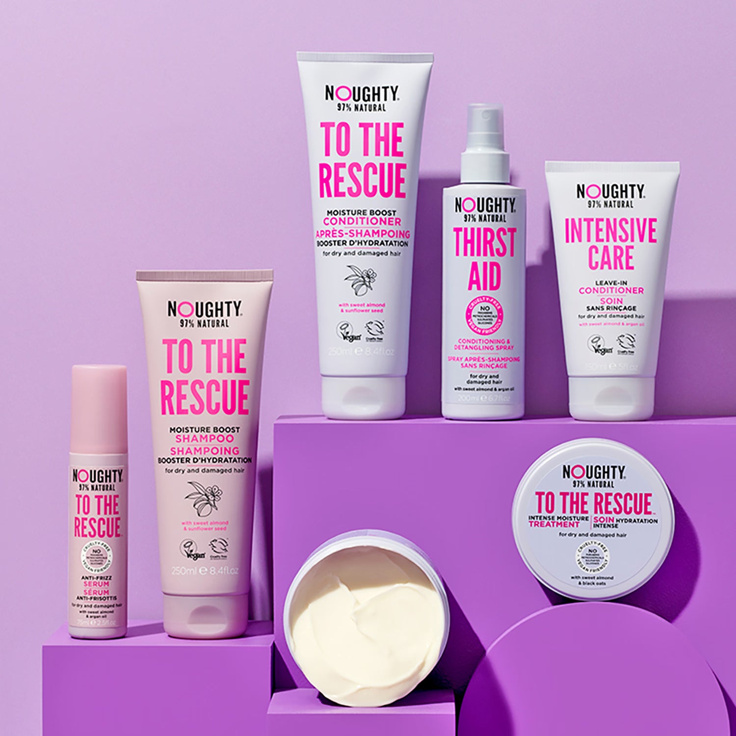 Noughty To The Rescue shampoo 250ml (British brand)