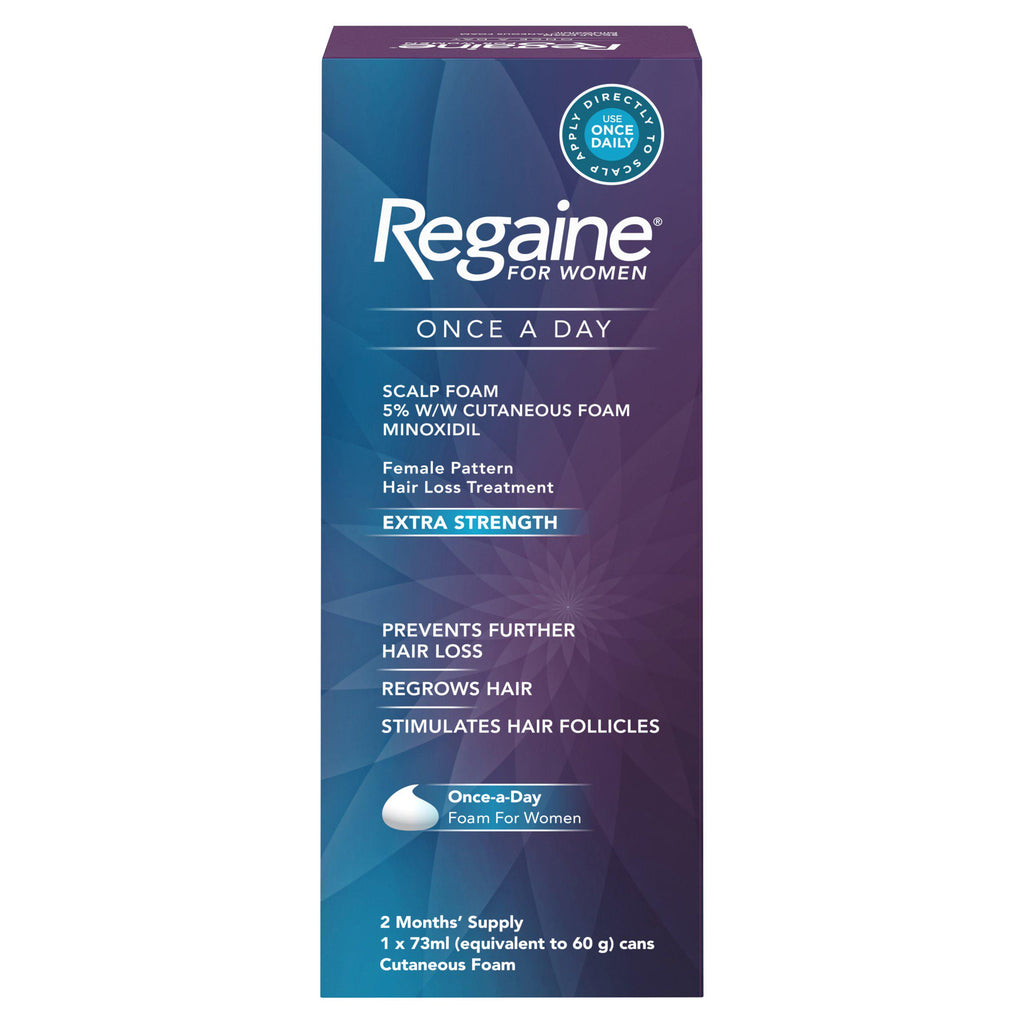 Regaine for Women Once A Day Extra Strength Scalp Foam 5% Cutaneous Foam Minoxidil 73ml