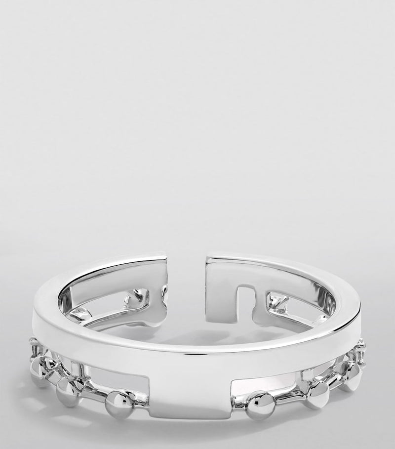 MARLI New York diamond index ring white gold size 7.5, imported from the UK