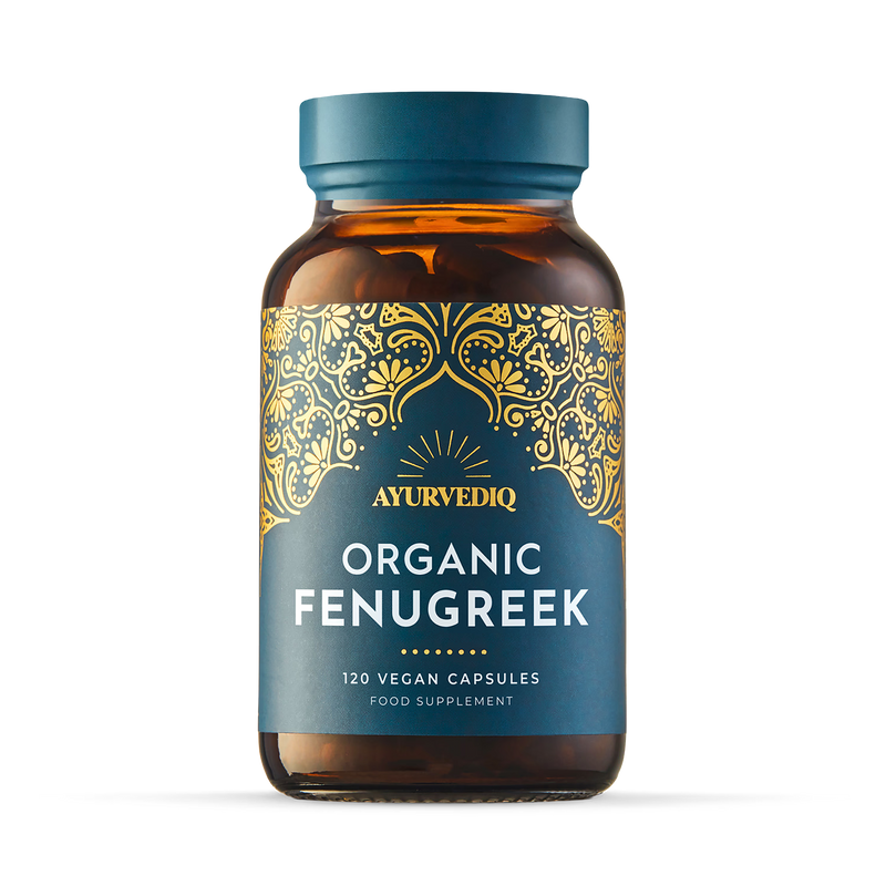 Ayurvediq Organic Fenugreek Capsules 120 capsules, imported from the UK