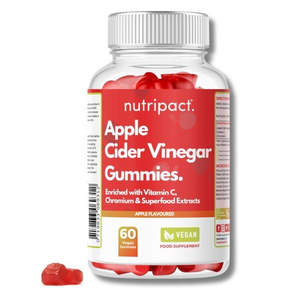 Nutripact apple cider vinegar gummies 500mg 60 count, UK version