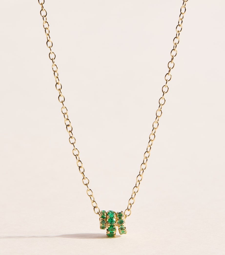 Spinelli Kilcollin Vesta necklace yellow gold emerald - British product