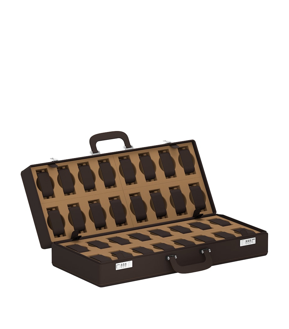 Scatola del Tempo leather Valigetta 32 watch travel case - British product