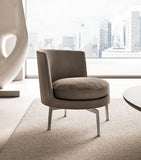 Flexform Feel Good swivelling armchair with down cushion, UK version