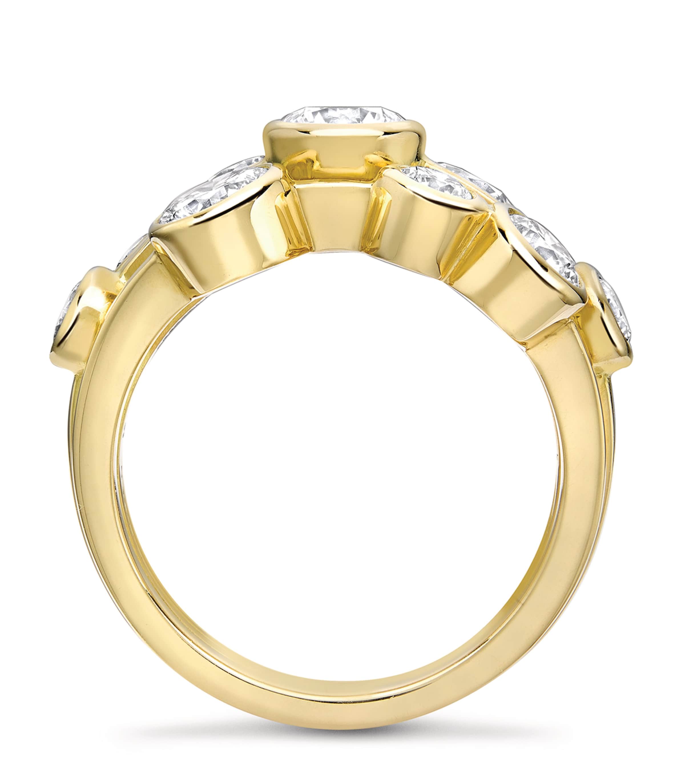 Boodles Raindance cluster ring in 18kt yellow gold (British brand)