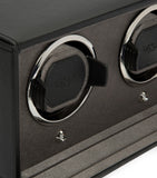 WOLF Cub double watch winder with cover in vegan leather - British product