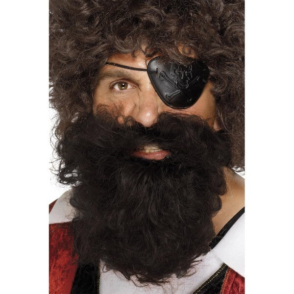 Smiffys deluxe pirate beard brown, imported from the UK