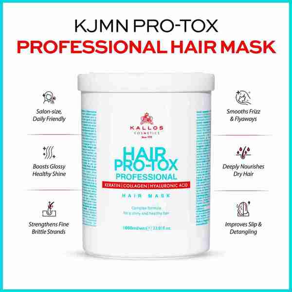 Kallos Pro-Tox hair mask 1L - British product