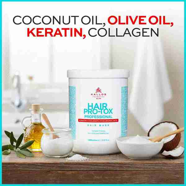 Kallos Pro-Tox hair mask 1L - British product
