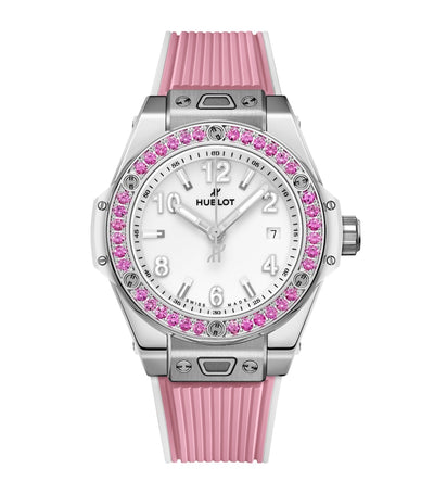 Harrods Hublot Stainless Steel and Sapphire Big Bang One Click Watch 33mm- Buy online at McGrocer