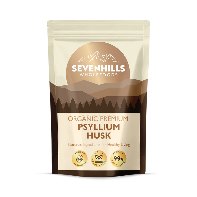 Seven Hills Whole Foods organic psyllium husks 400g (British brand)