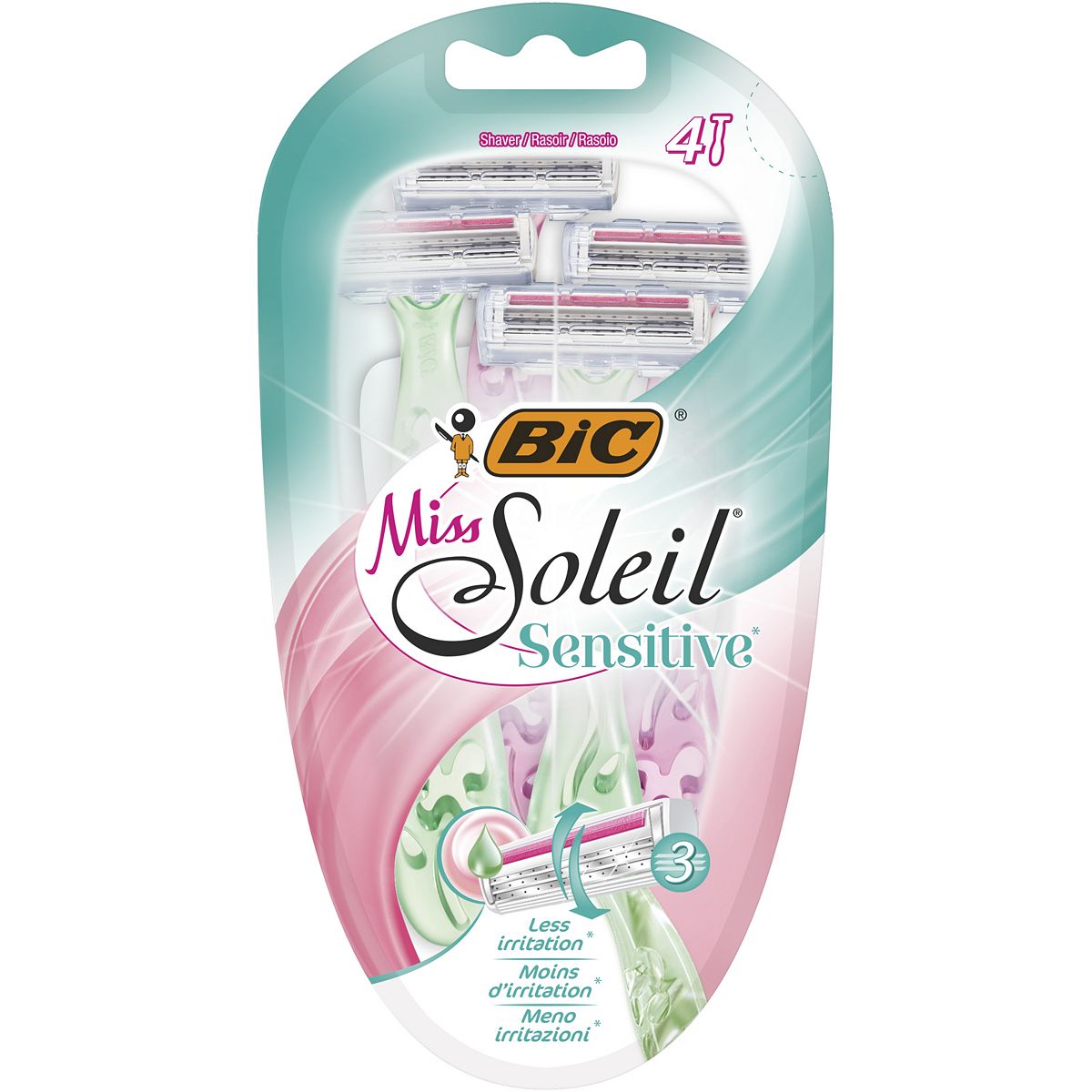 BIC Miss Soleil Sensitive Disposable Women's Razor 4 Pack GOODS Boots   