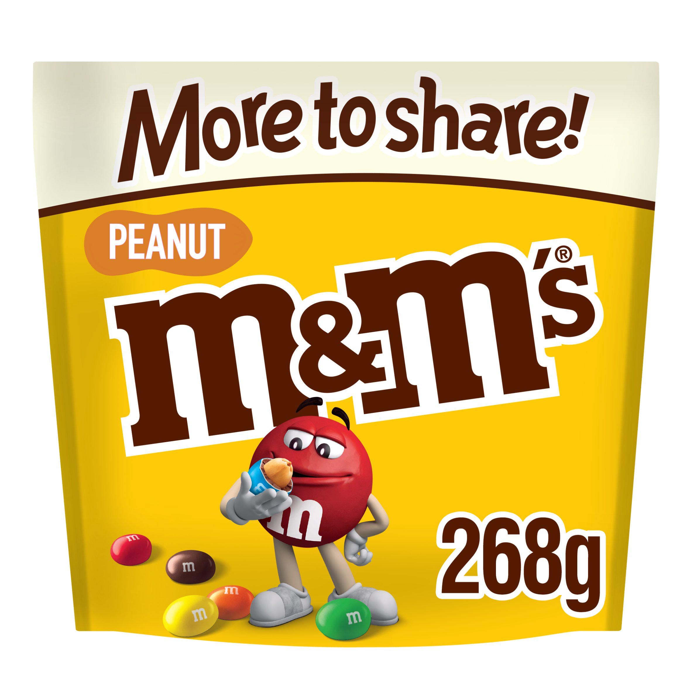 M&M's Crunchy Peanut & Milk Chocolate Sharing Pouch Bag 220g Chocolate pouches & bags Sainsburys   