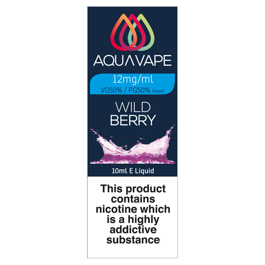 Aqua Vape Wild Berry E-Liquid 12mg GOODS ASDA   