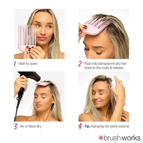 Brushworks volumising hair clips 2 pack - British product