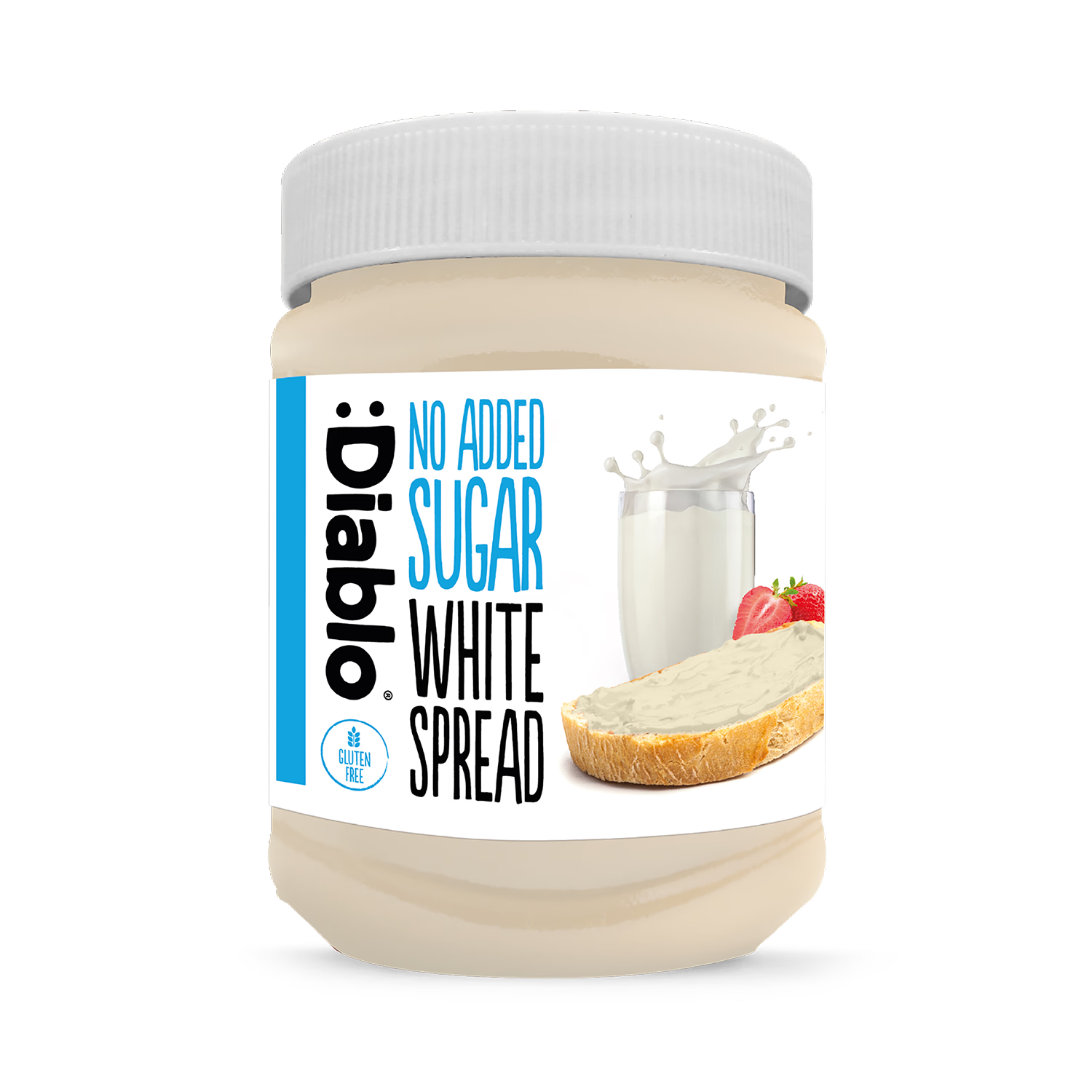 Diablo no added sugar white chocolate spread 350g (British brand)