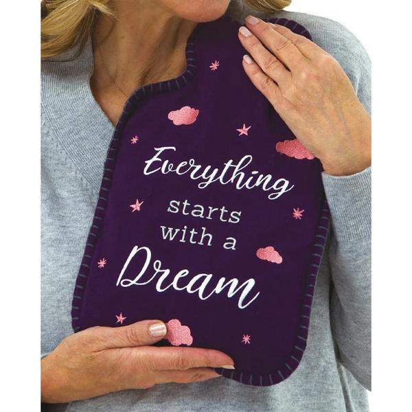 Aroma Home hot water bottle inspirational message 36x23 cm - British product