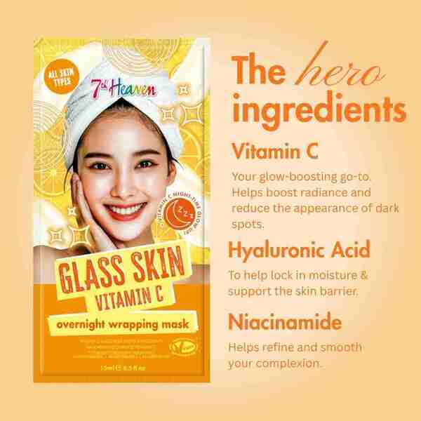 7th Heaven Vitamin C overnight wrapping mask - British product