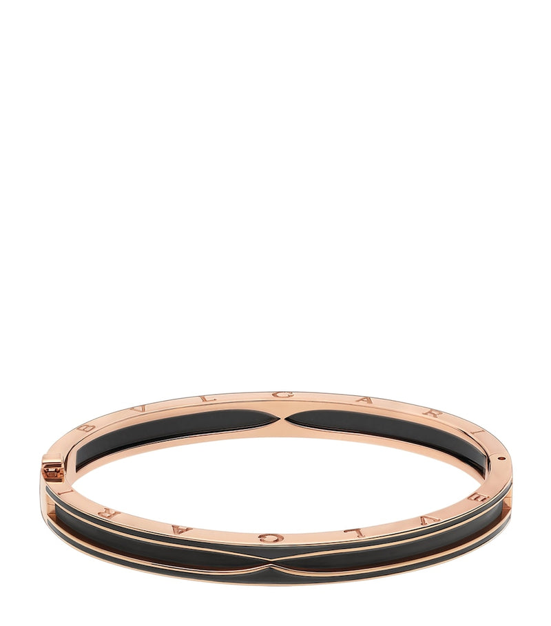 Bvlgari B.zero1 rose gold ceramic bangle, imported from the UK