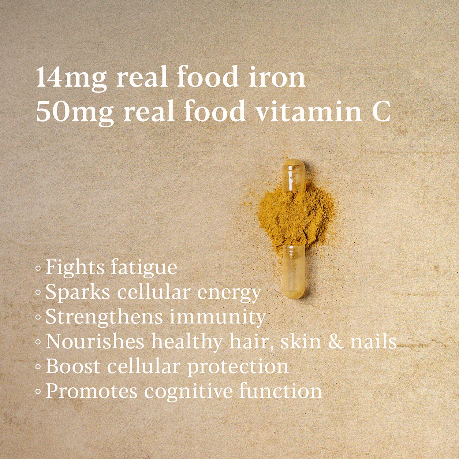 Higher Nature Botanical Iron 14mg supplement 30 capsules, imported from the UK