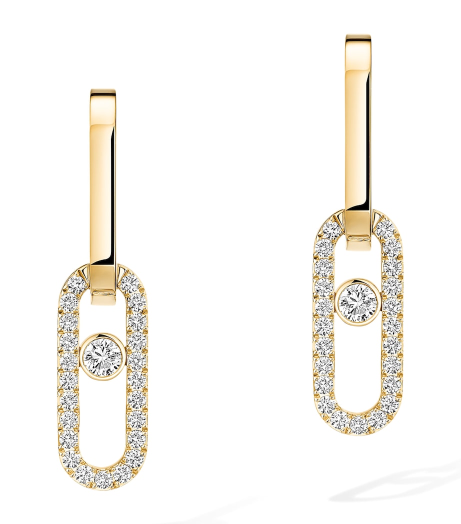 Messika Move Link drop earrings yellow gold 0.85ct, imported from the UK