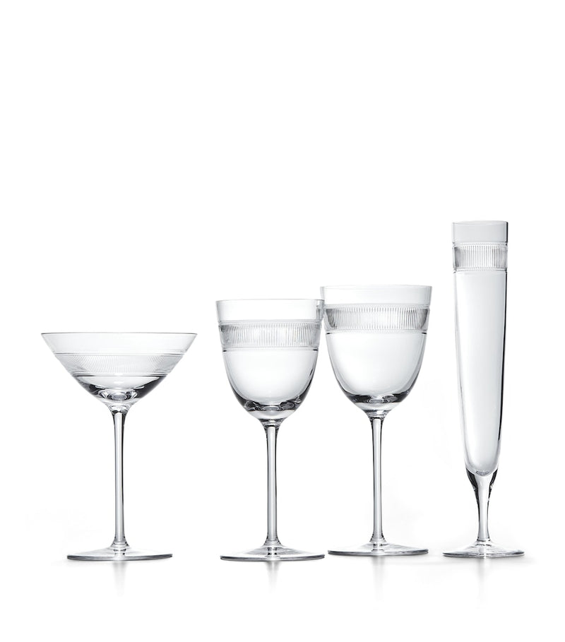Ralph Lauren Langley red wine glass with intricate etchings, imported from the UK