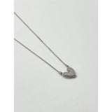 SVNX diamante heart pendant necklace in silver, UK version