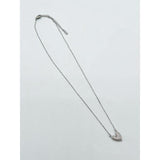 SVNX diamante heart pendant necklace in silver, UK version