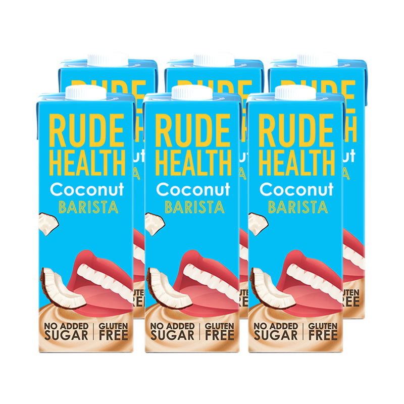 Rude Health Barista Coconut Milk Alternative 6 x 1L, imported from the UK