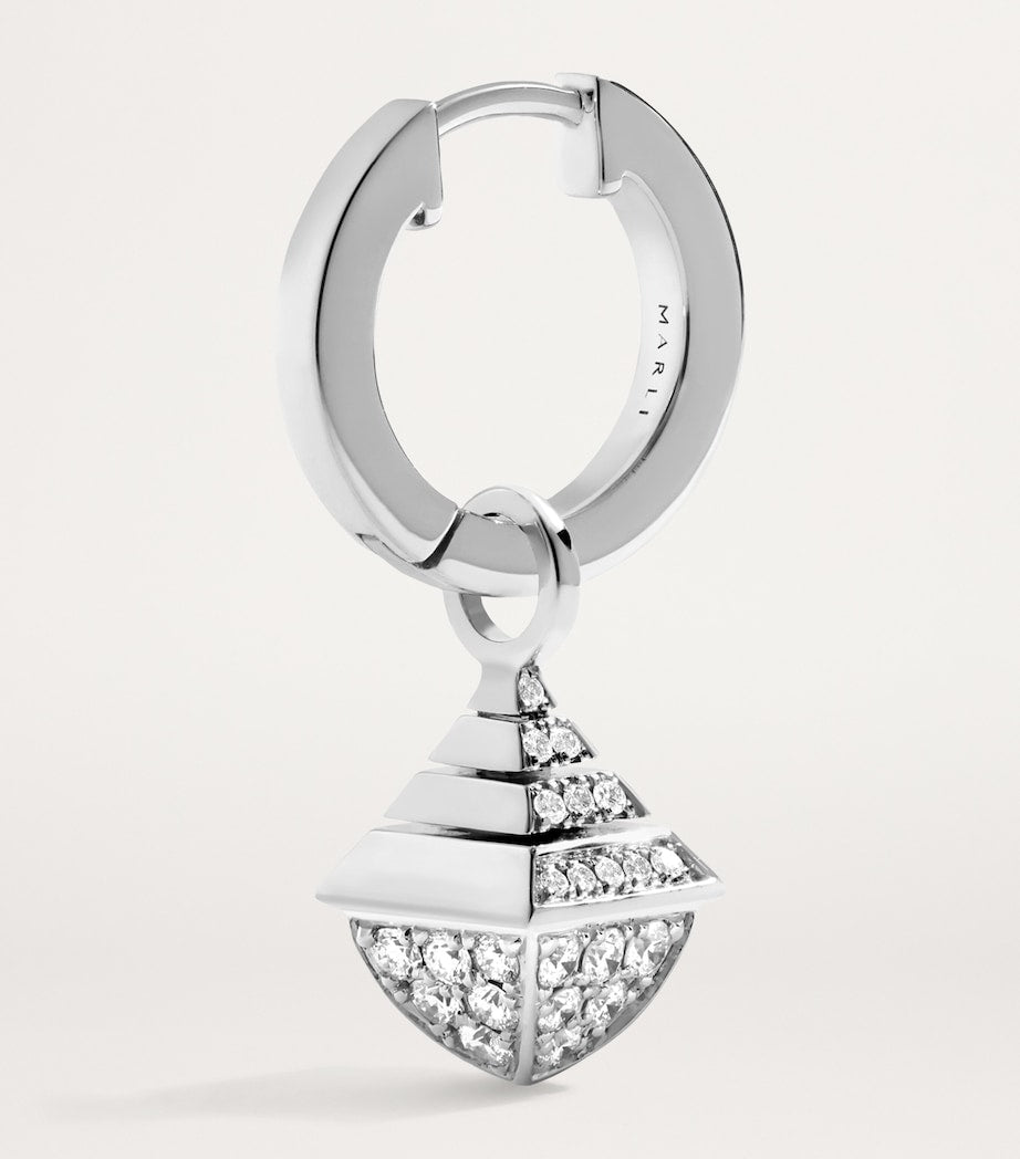 Marli New York white gold and diamond drop earrings (British brand)