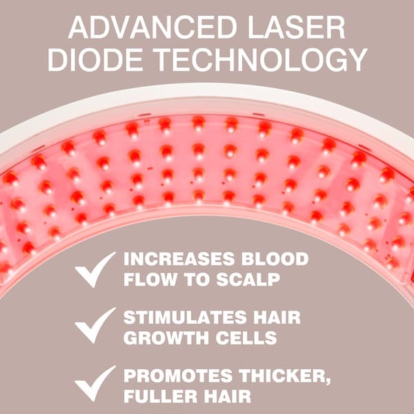 Rio HairGrow Laser Band red light therapy, imported from the UK