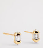 SHAY ripple gold diamond stud earrings (British brand)