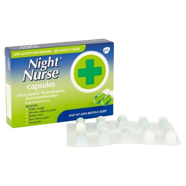 Night Nurse Cold and Flu Relief Capsules 10s GOODS Superdrug   