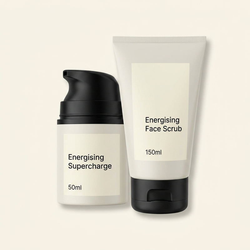 No7 Men Energising Serum 50ml and Face Scrub 150ml, UK version