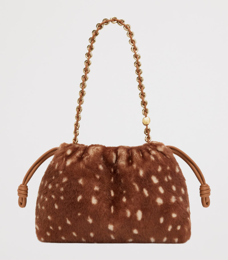 LOEWE medium shearling Flamenco shoulder bag, imported from the UK