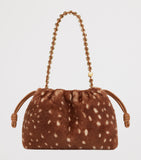 LOEWE medium shearling Flamenco shoulder bag, imported from the UK