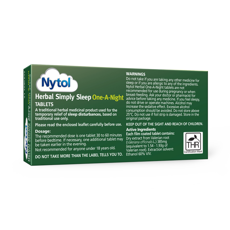 Nytol One-A-Night herbal tablets 21 tablets (British brand)